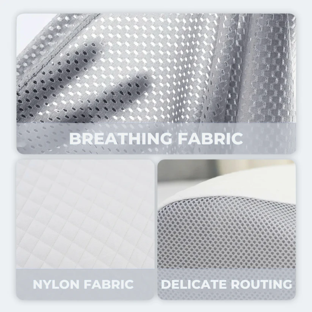 This ergonomic anti-snore pillow uses memory foam for neck support, promoting deep, restful, and snore-free sleep.