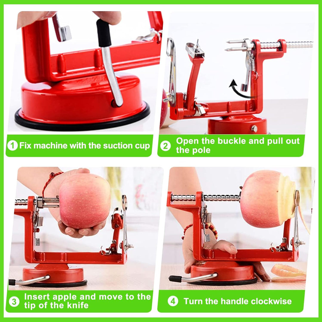 High-quality stainless steel apple peeler & slicer. Kitchen gadget for quick and easy fruit food prep.