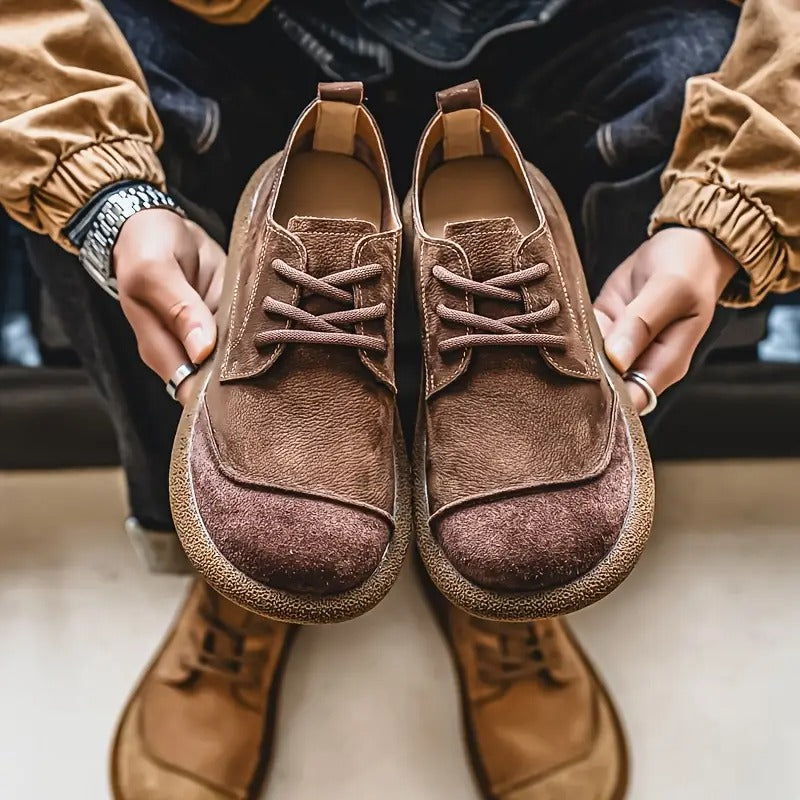 Men's casual lace-up orthopedic walking shoes, perfect for everyday wear, providing supreme comfort & foot support.
