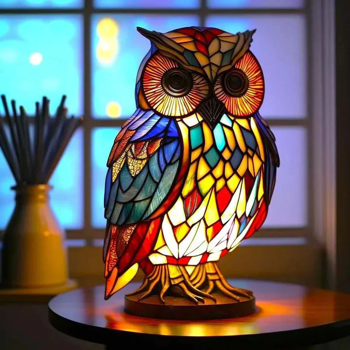 Elegant VitraFauna stained glass animal lamp, ideal as a decorative light & unique gift.