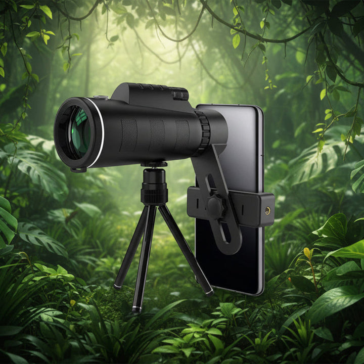 Compact portable astronomy telescope for stargazing, night sky viewing & outdoor exploration.