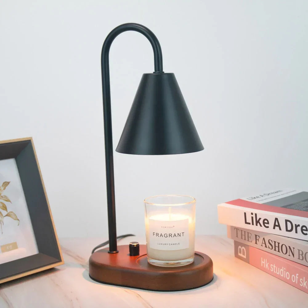 Decorative electric candle warmer lamp, safely melting candles for lasting aroma, enhancing any room's decor.