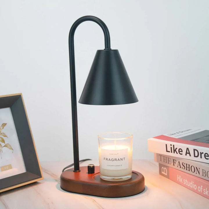 Decorative electric candle warmer lamp, safely melting candles for lasting aroma, enhancing any room's decor.