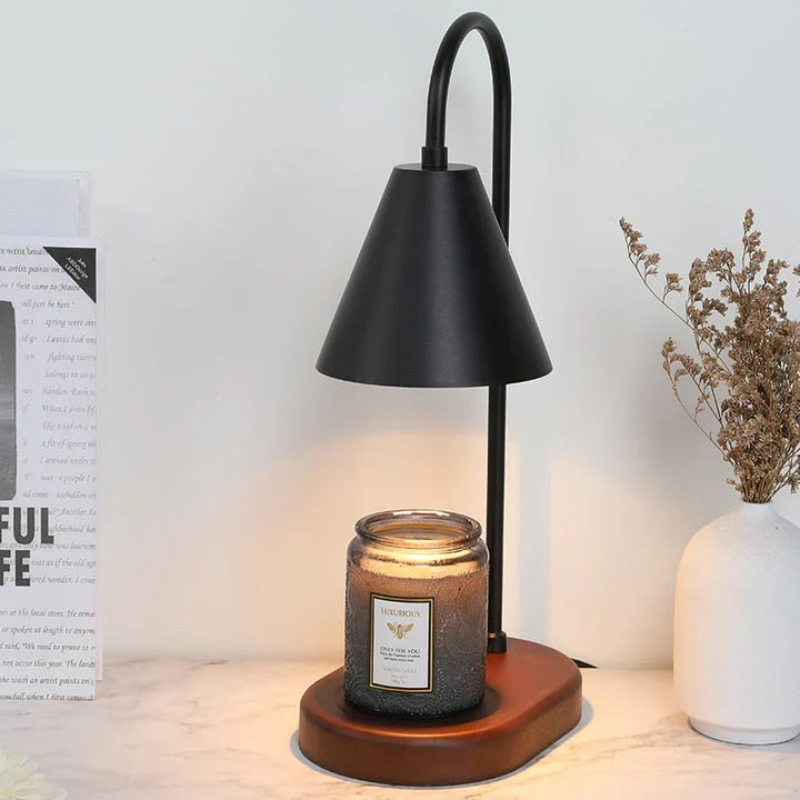 Dimmable electric candle warmer lamp, creates a magical, cozy home ambiance & safely releases candle fragrance.