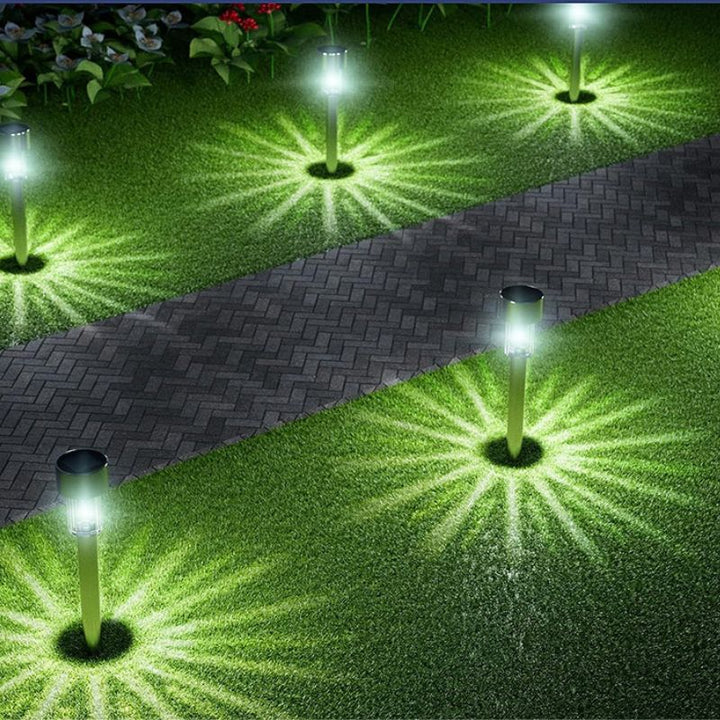 Weather-resistant solar garden lights, energy-efficient LED accent lighting for sustainable outdoor living.