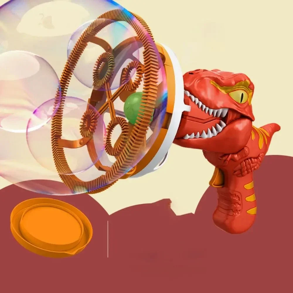 Easy-to-use automatic bubble machine for kids, generating a stream of bubbles for outdoor party fun and active play.
