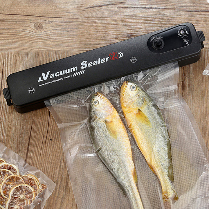 Modern automatic vacuum sealing machine, ideal for daily food preservation, meal prepping, & smart food storage.