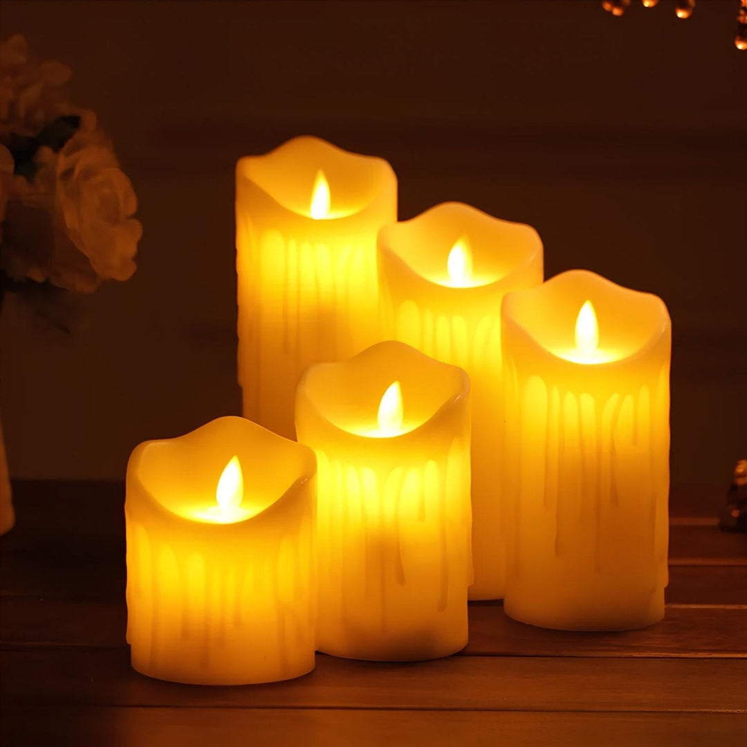 Remote control flameless candles, ideal for safe, decorative indoor lighting & peace of mind.