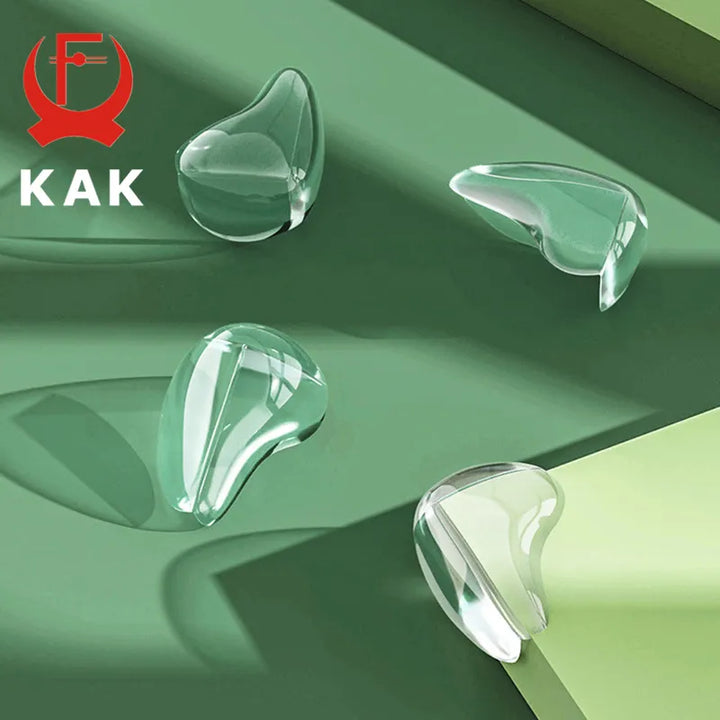 Baby essentials: 4-pack clear silicone corner protectors for ultimate child safety.