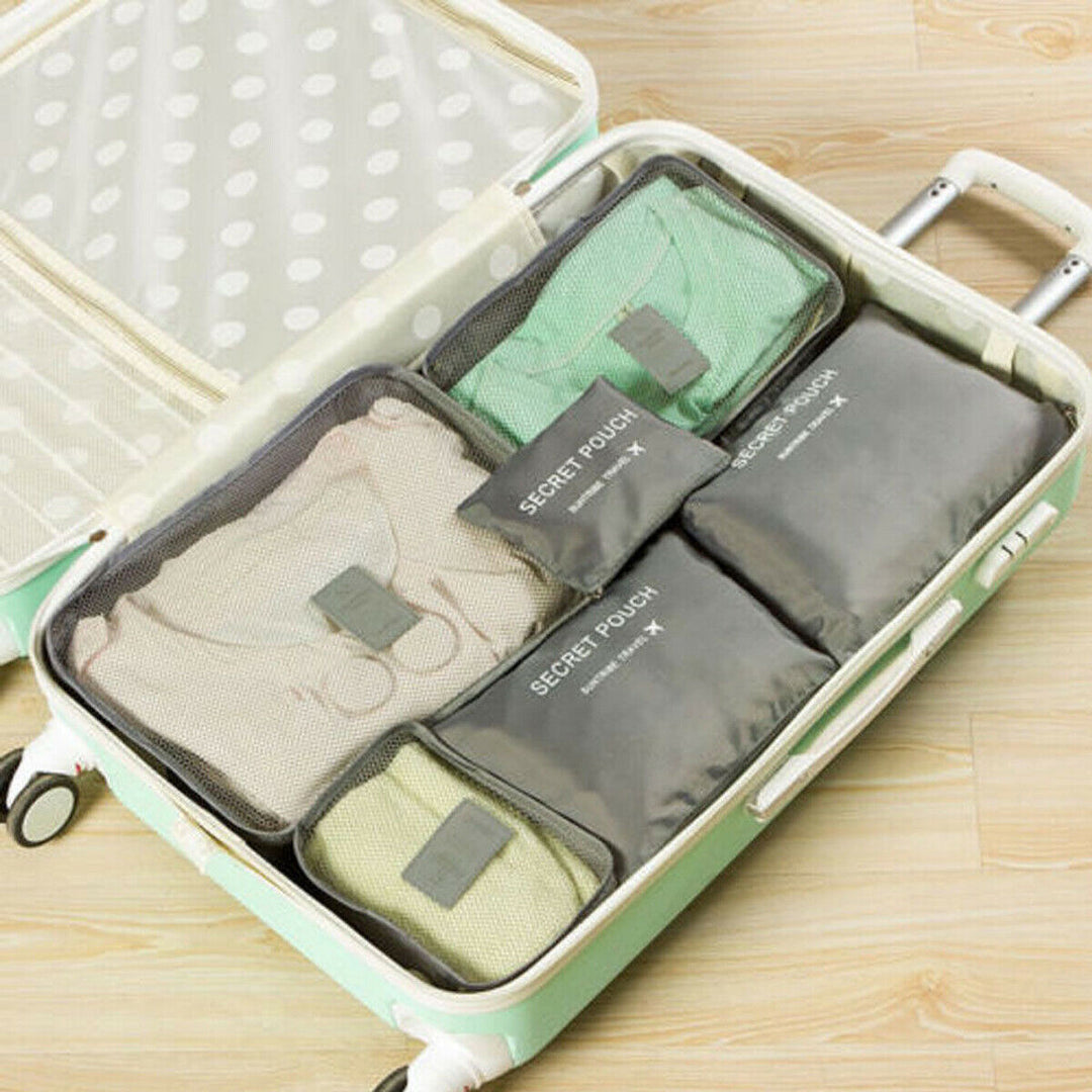 Streamline your packing with this 2-piece travel storage bag organizer set.