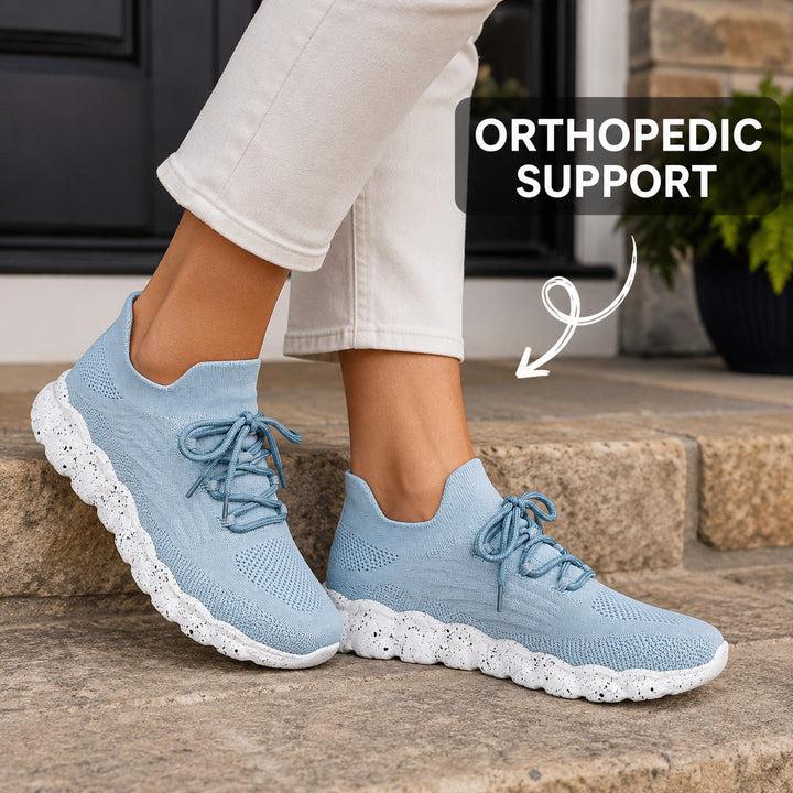 Comfortable women's wide toe orthopedic walking shoes with excellent arch support.
