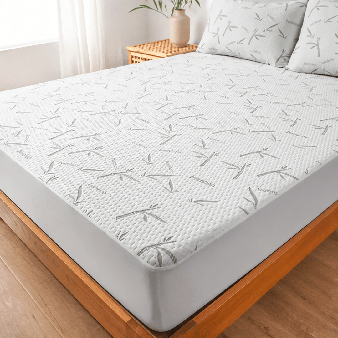 Unisex bamboo cooling bed sheet in a fresh color, designed for restful and breathable summer sleep.
