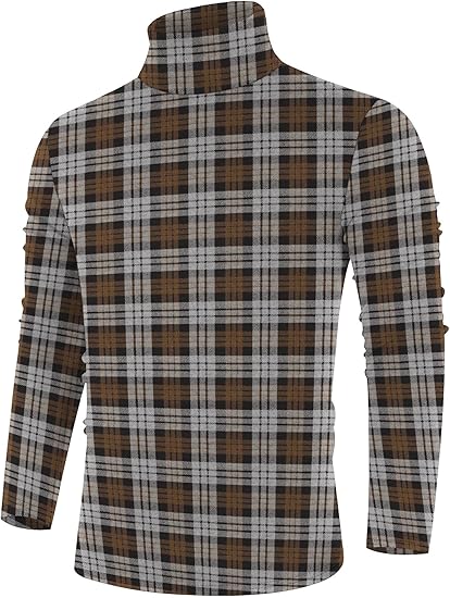 Stylish men's turtleneck sweater, perfect for layering in winter fashion.