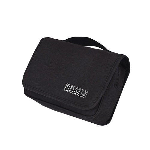 Hanging travel wash bag, a deluxe unisex organizer for all your toiletry essentials.