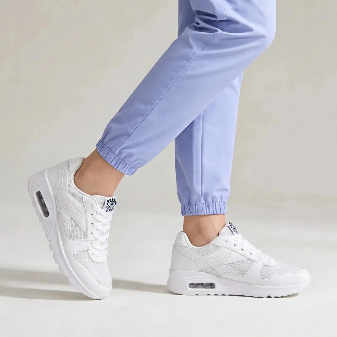 Comfortable women's healthcare shoes, slip-resistant for safety, work ready.