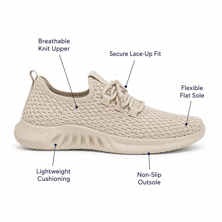 Grey women's comfortable flats, versatile for daily walking.