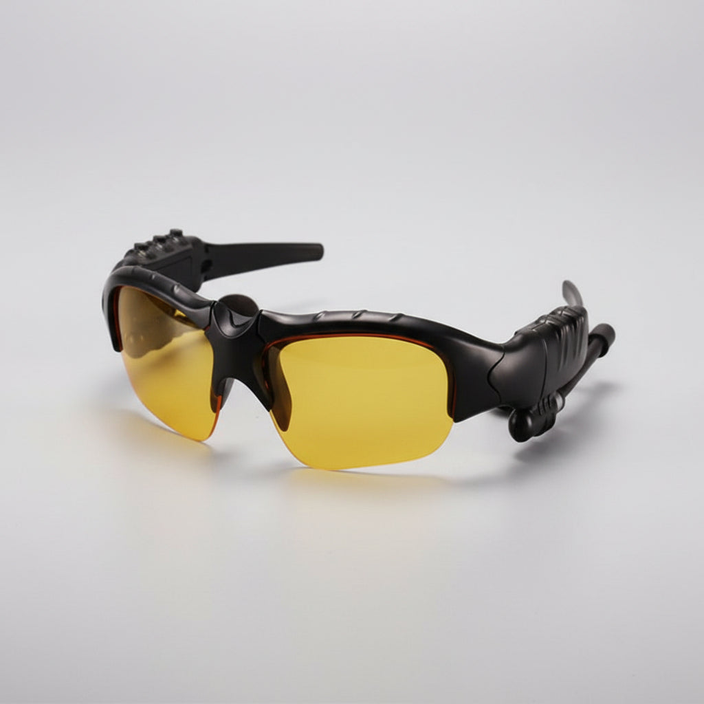 Bluetooth smart audio sunglasses for running & cycling, offering hands-free calls, wireless music, & UV protection.