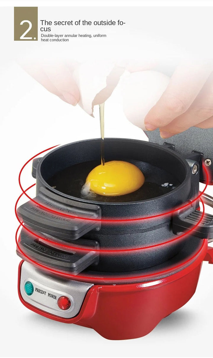 Easy-clean nonstick breakfast sandwich maker, a must-have kitchen appliance.