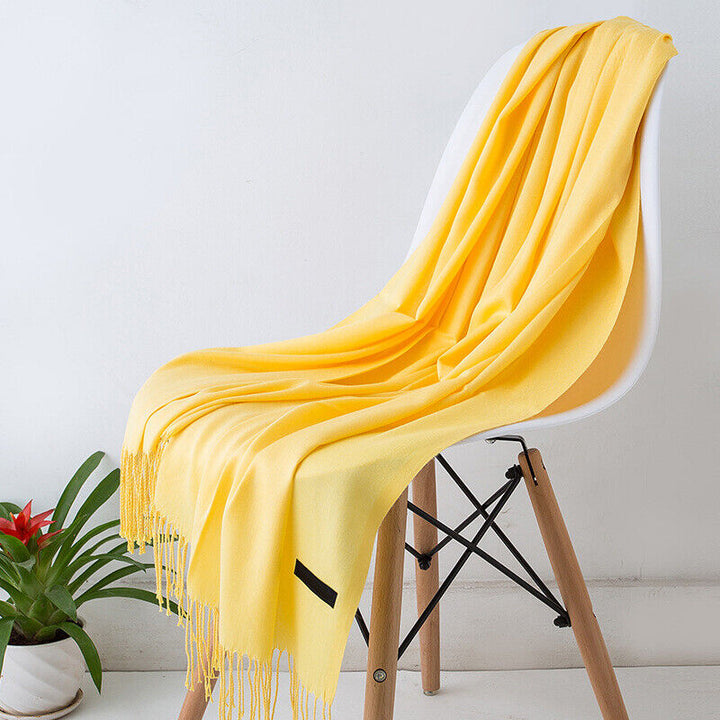 Premium soft Bria women's cashmere scarf. A stylish, warm fashion accessory for elegant winter looks.