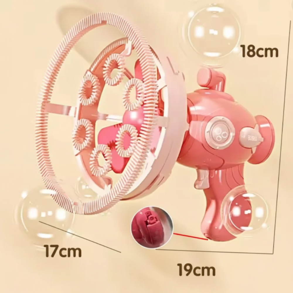 Fun automatic bubble toy for kids, a great children's gift for outdoor play, parties, and summer activities.