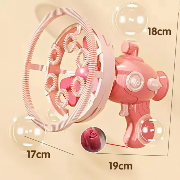 Fun automatic bubble toy for kids, a great children's gift for outdoor play, parties, and summer activities.