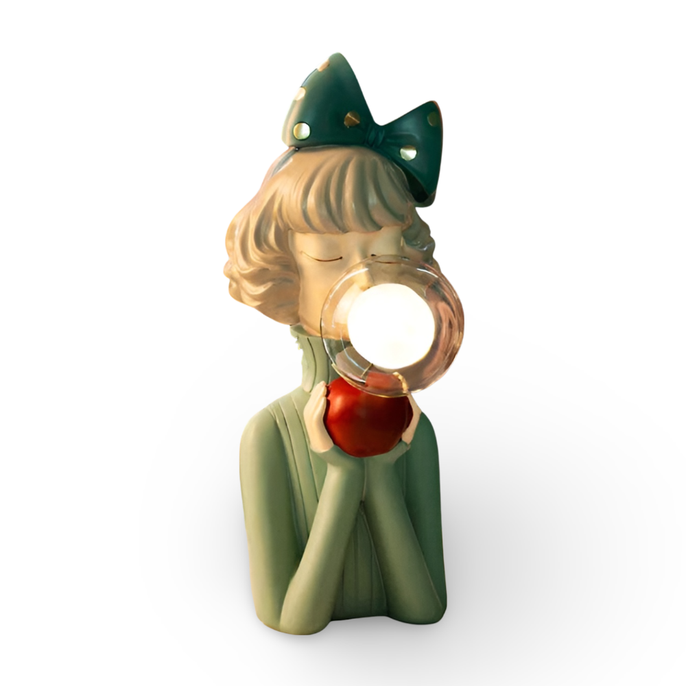 Bright LED table lamp with a detailed enchanting fairy figurine. Ideal kids' room or nursery decor light.