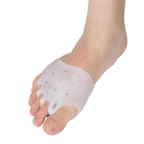 Soft, comfortable bunion corrector and toe separator for daily wear, providing targeted pain relief.