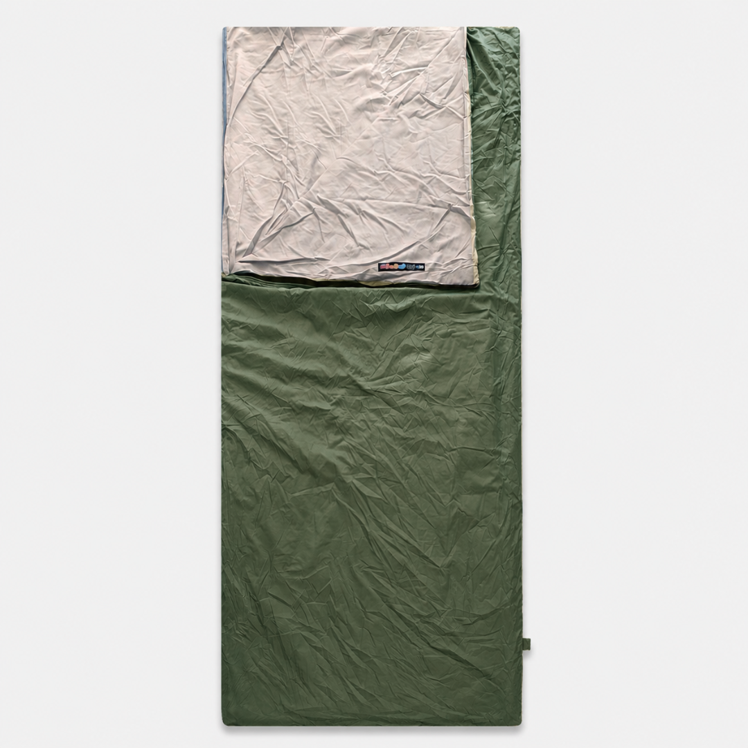 Unisex lightweight sleeping bag liner, ideal for backpacking, camping, and hygienic travel.