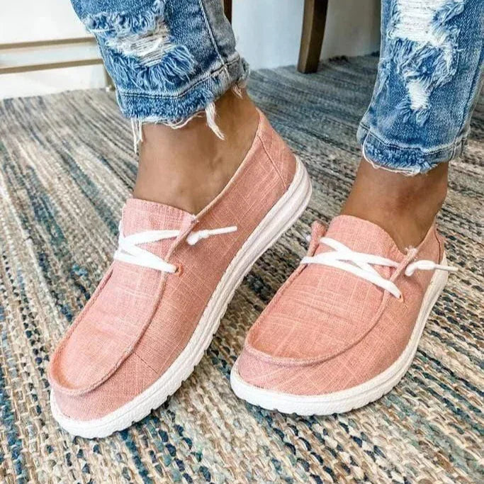 Pain relief women's bunion slip-on flats, comfortable wide toe box, great for foot support.