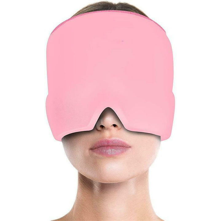 Flexible head wrap for hot & cold therapy. Provides pain relief for migraines and headaches.