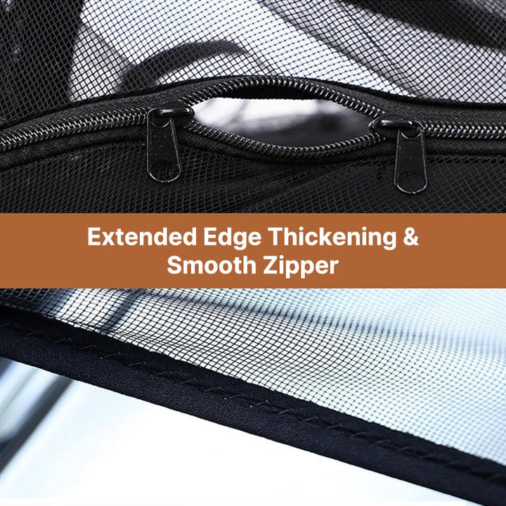 Vehicle tent accessory: Mosquito net for SUV & RV rear hatch, perfect for comfortable car camping nights.