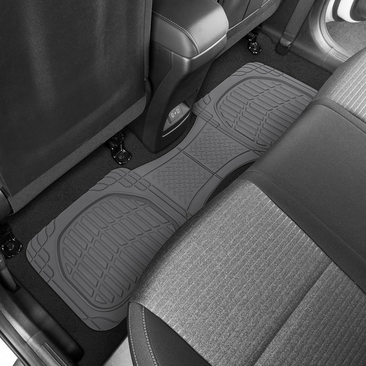 Universal auto accessories: all-weather rubber floor mats, flexible and protective.