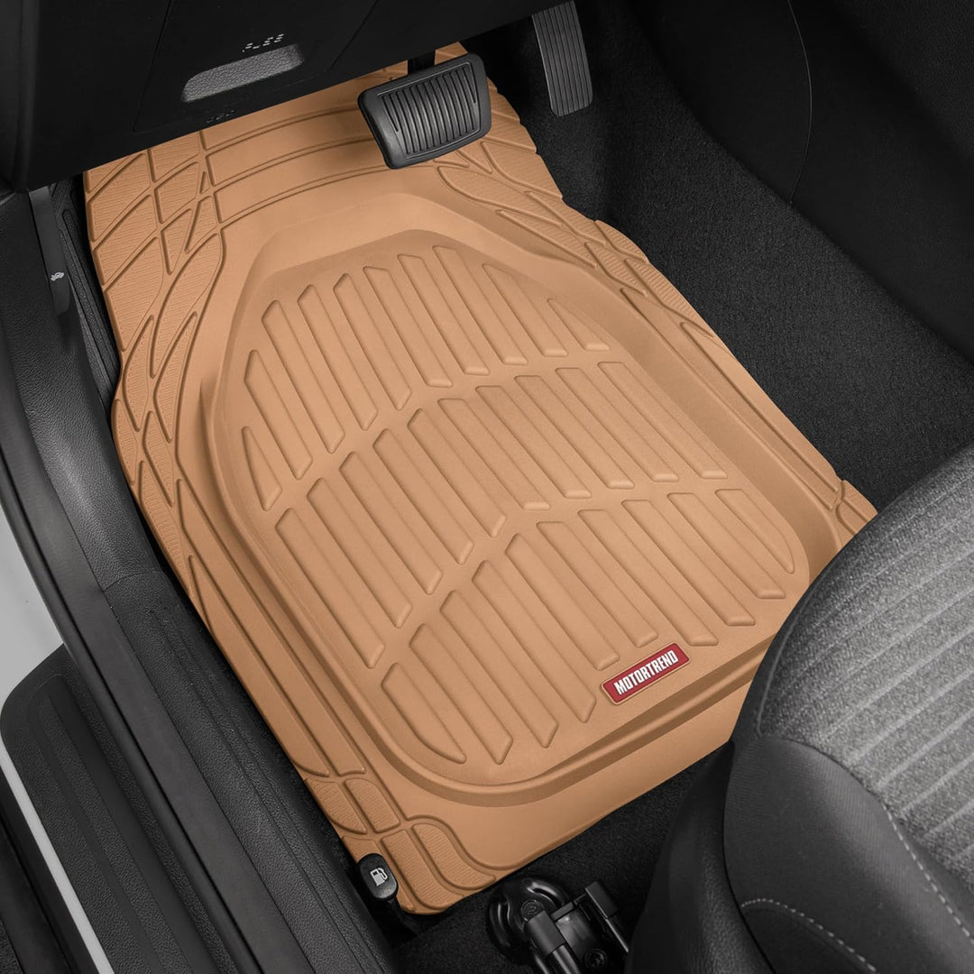 All-weather universal rubber car floor mats, essential interior protection accessory.