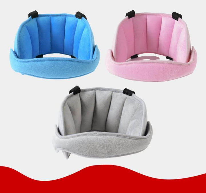 Car seat head support strap, a sleep aid for babies and toddlers, ensuring head stability & safety.