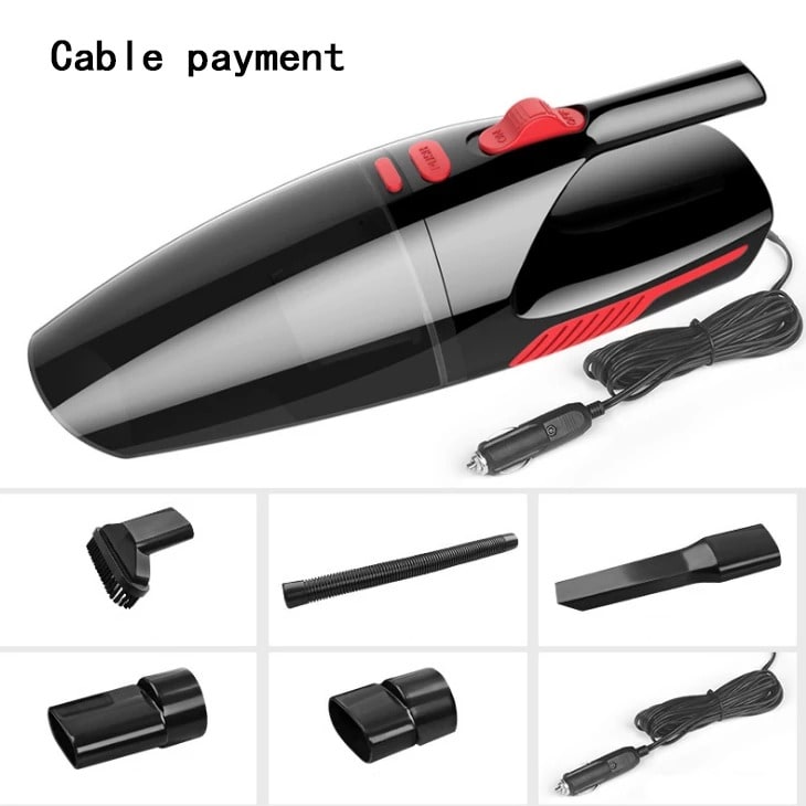Cordless portable wet/dry car vacuum cleaner for quick automotive interior detailing.