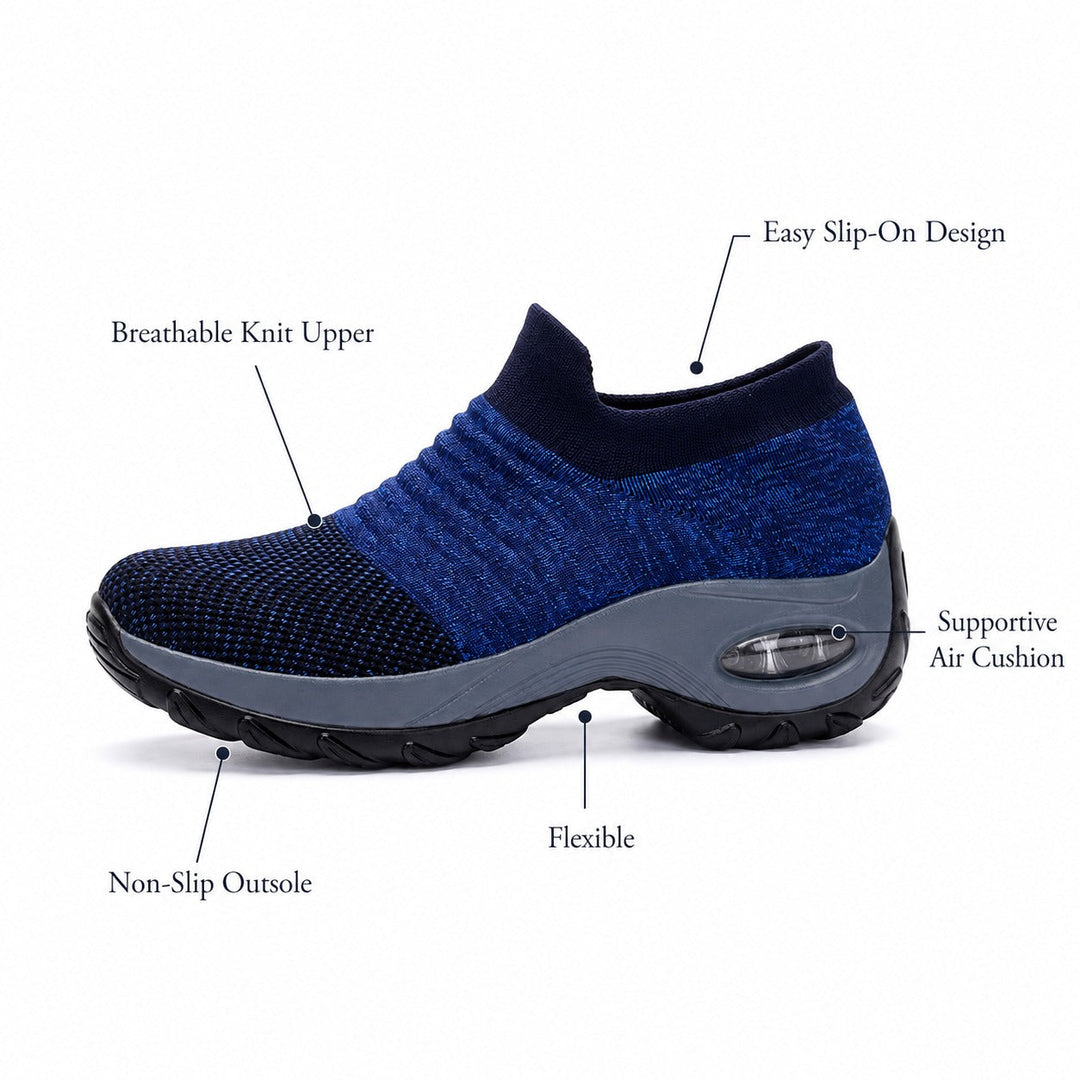 Supportive women's non-slip walking shoes with excellent arch support for lasting comfort.