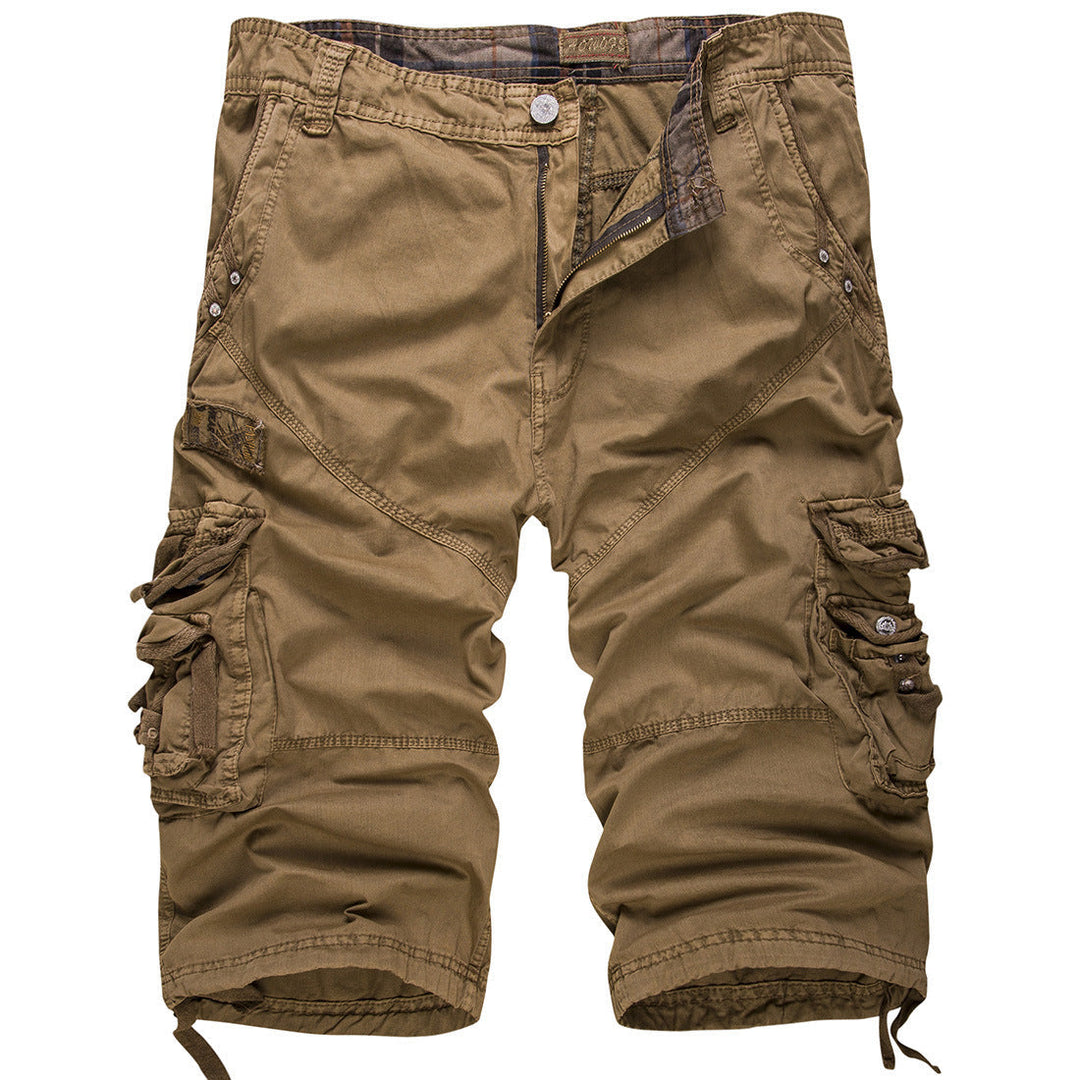 Men's relaxed fit cargo shorts, multi-pocket design, perfect for summer casual wear.