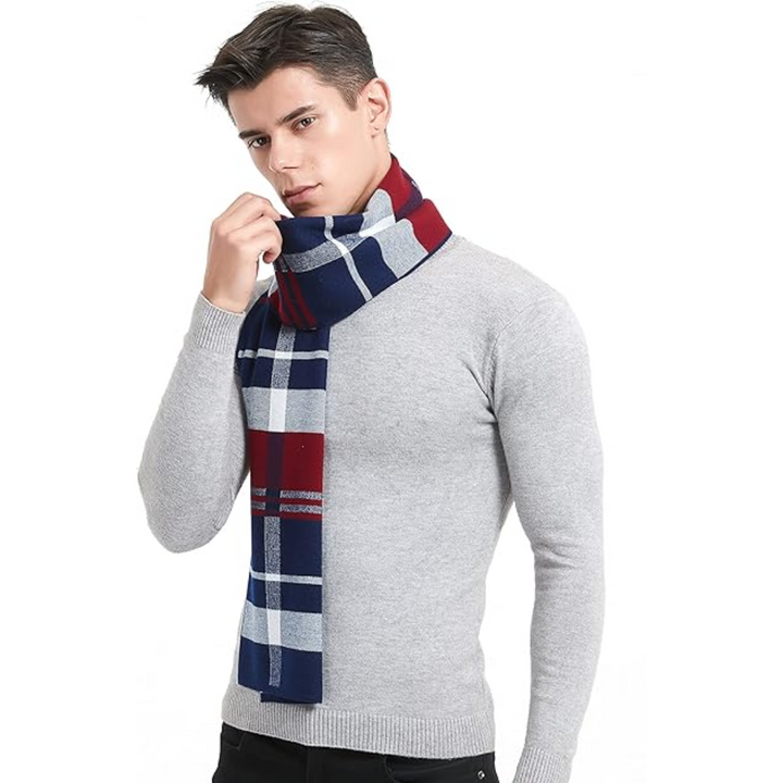 Classic men's cashmere neck warmer, soft, durable, and perfectly warm for winter.