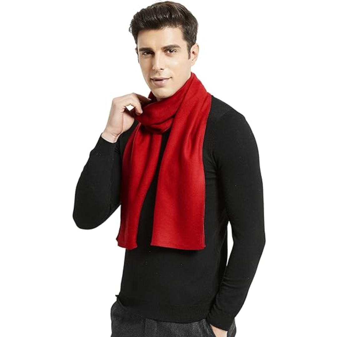 Premium men's cashmere neck warmer, incredibly soft and warm for cold weather fashion.