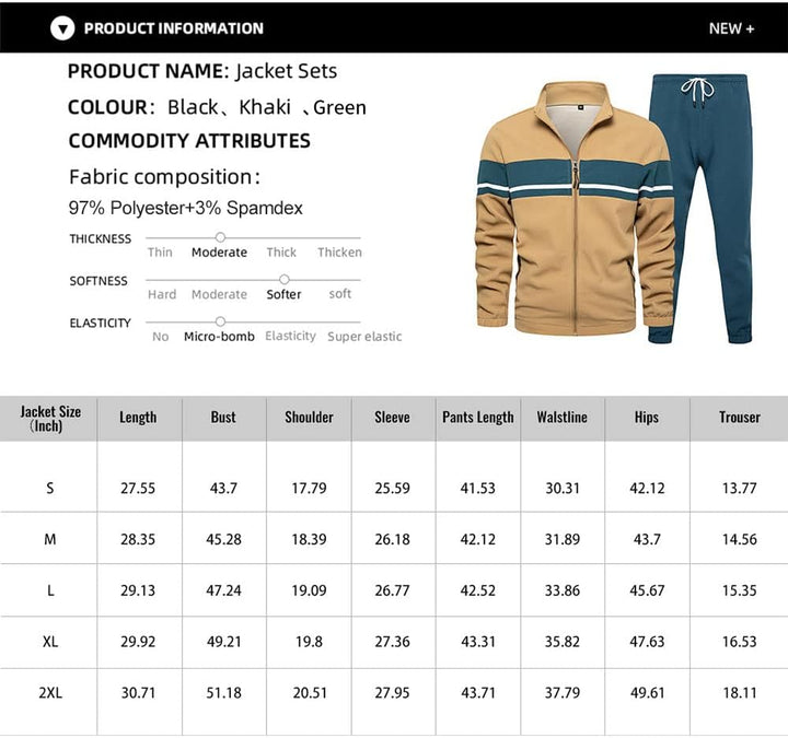 Men's Ryan activewear tracksuit, featuring breathable fabric for ultimate comfort.
