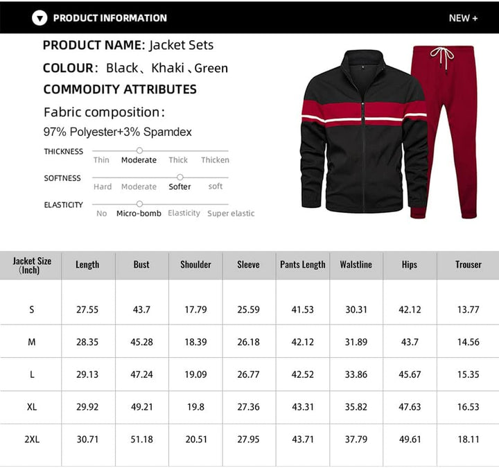 Men's Ryan fashionable tracksuit, blending athletic appeal with casual elegance.