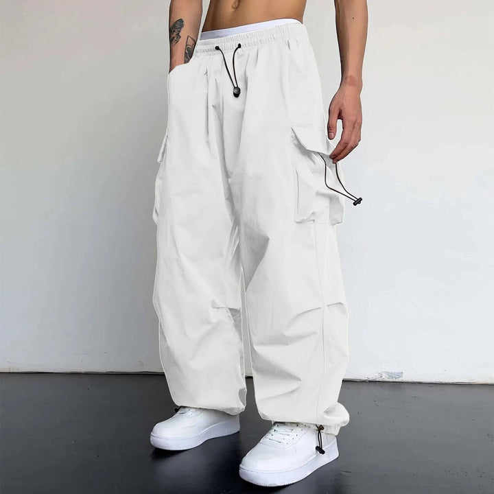 Relaxed fit men's cargo joggers, perfect as comfortable men's bottoms for any casual occasion.