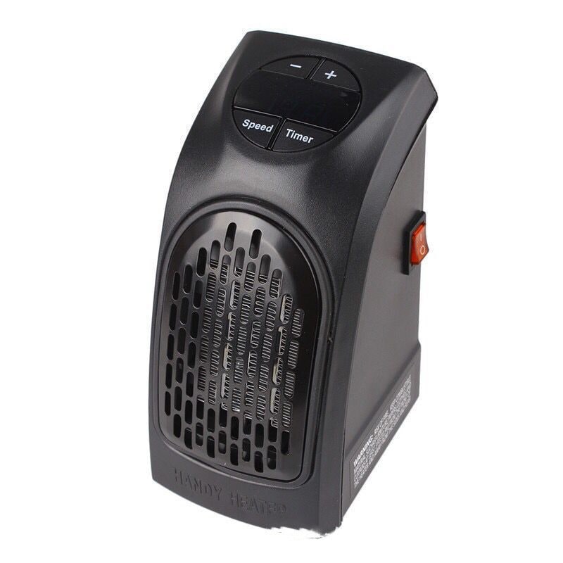 Sleek portable space heater, ceramic, with clear digital display & programmable timer for comfort.