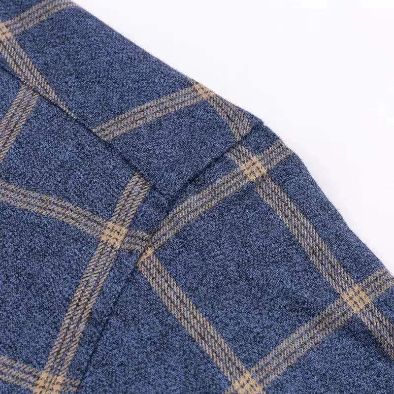 Trendy men's checked cotton button-down shirt, a versatile staple for men's fashion.