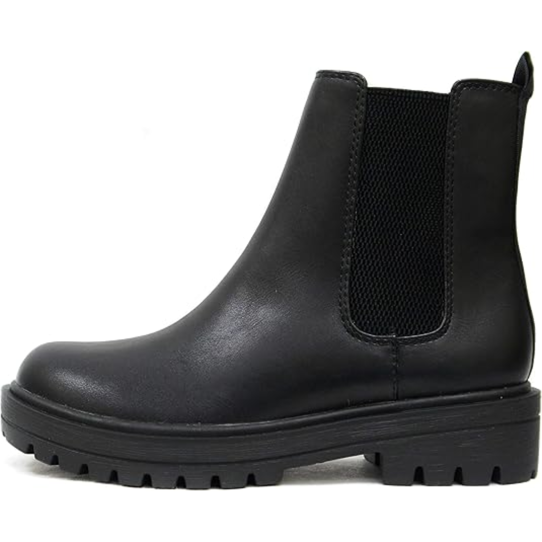 Women's stylish low heel Chelsea boots, perfect versatile footwear for indoor and smart casual outdoor activities.
