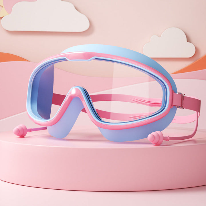 Crystal clear anti-fog children's swim goggles ensuring perfect vision for kids swimming. Adjustable & comfortable.