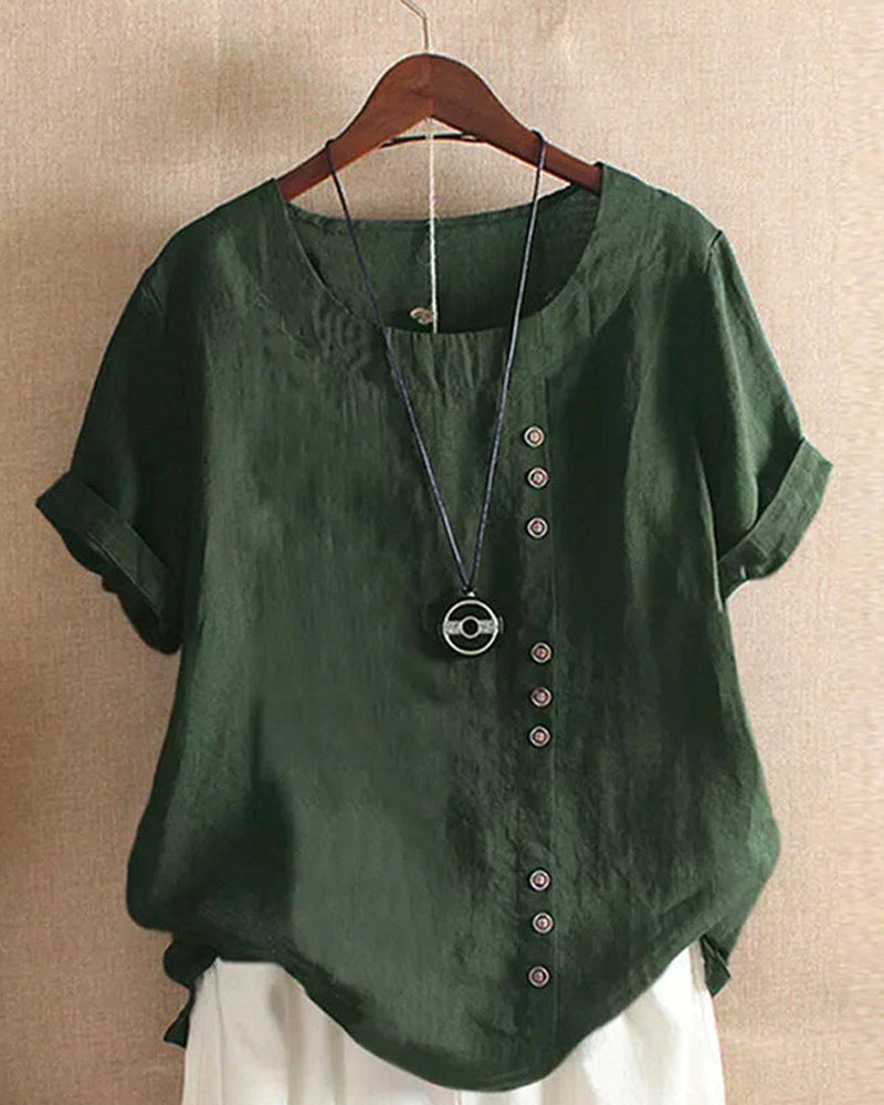 Soft women's classic crew neck t-shirt. Plain short sleeve, essential casual wear.