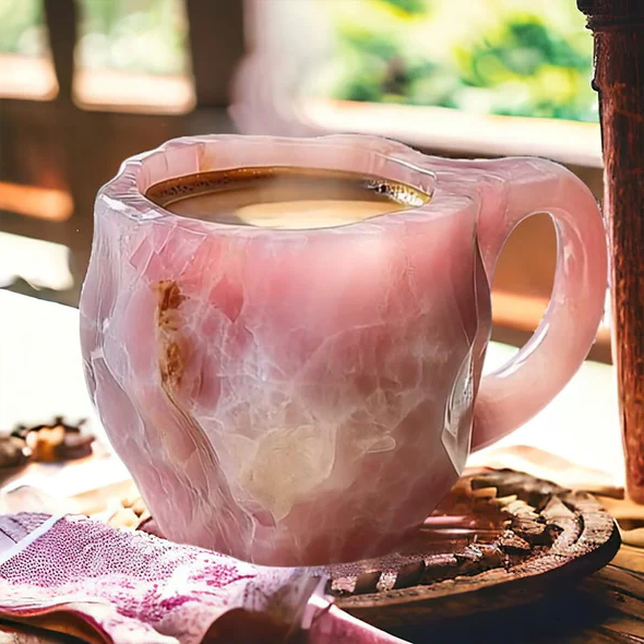Handcrafted geode style coffee mug, a stunning novelty tea cup and unique drinkware addition for home.