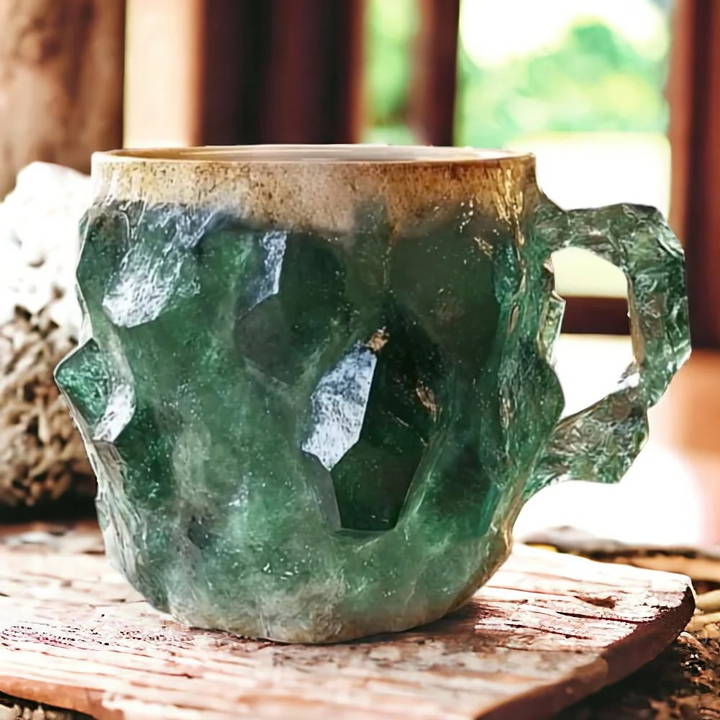 Sparkling geode pattern coffee mug, a distinctive novelty tea cup for your daily drinkware collection.