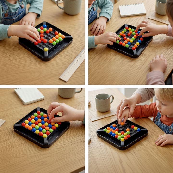 Colorful educational board game for kids, promoting pattern matching & logic. Screen-free family fun & learning toy.